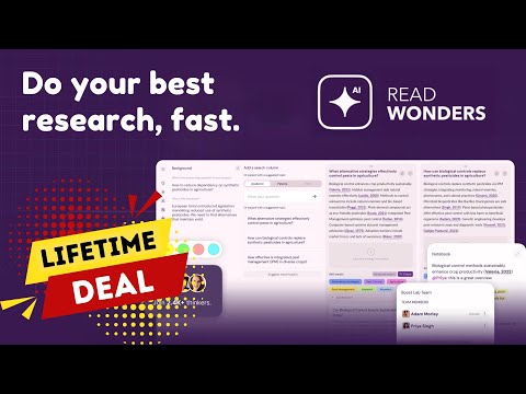 Wonders AI Lifetime Deal - AI Research Assistant With Credible Sources