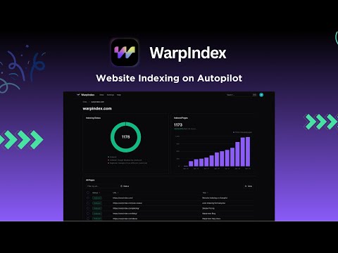 Warpindex Lifetime Deal - Website Indexing Autopilot Tool