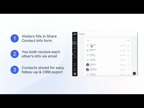 How To Exchange Contact Info Fast - Swft Connect Digital Business Cards