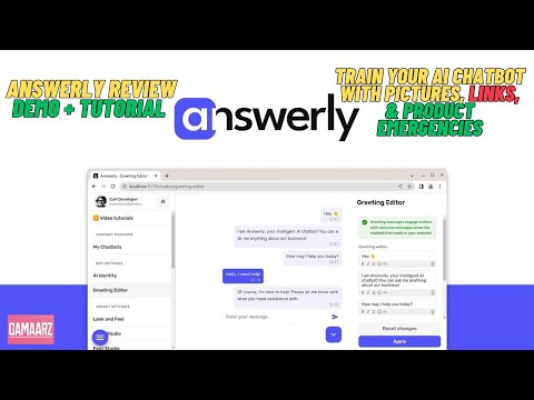 Answerly Review, Demo + Tutorial I Train your AI chatbot with pictures, links, & product emergencies