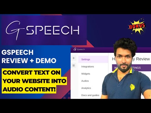 GSpeech Review – Convert text on your website into audio content!