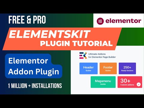Free & Pro ElementsKit Plugin Tutorial | Elementor Addon Plugin