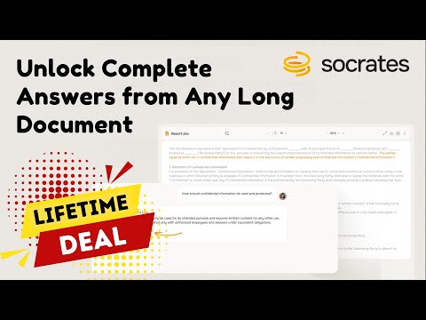 Socrates Lifetime Deal - The Best AI Document Analysis Software in 2025