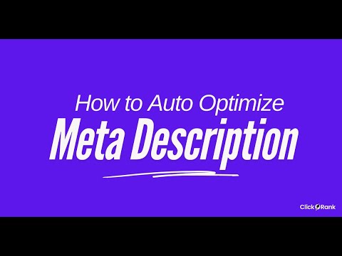 How to Auto Optimize Meta Description in ClickRank