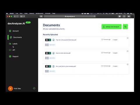 docAnalyzer.ai Tutorial