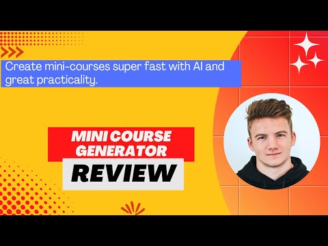 Mini Course Generator Review, Demo + Tutorial I Create AI mini-courses with images & questions