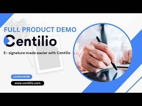 Centilio Sign Demo | The Smartest Way to e-Sign Documents Instantly