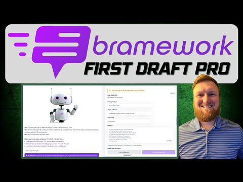 Bramework First Draft Pro Mode Tutorial - Any Good?